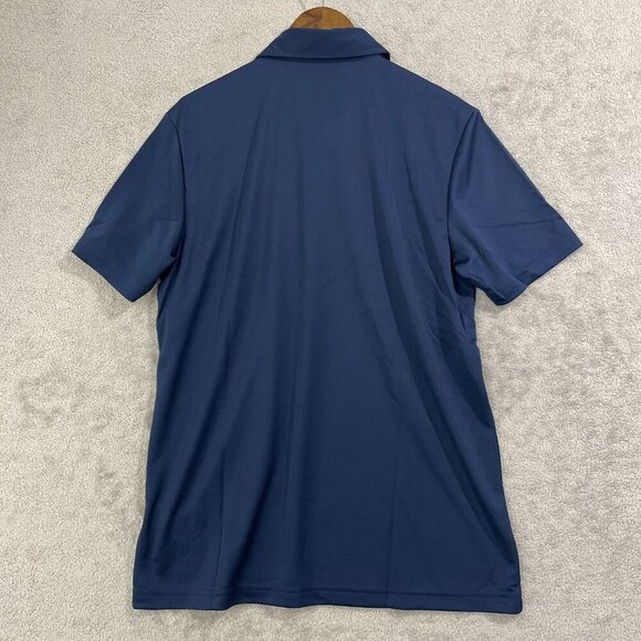 NEW Adidas Mens L Core Chest Stripe Polo Golf Shirt Navy - Picture 3 of 8